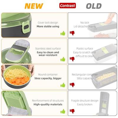 9in1 Vegetable Slicer, Multifunctional Fruit Slicer, Manual Food Grater, Vegetable Grater, Cutter With Container