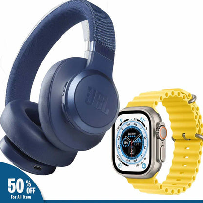 JBL JB55 Headphones + Ultra 8 Watch Combo