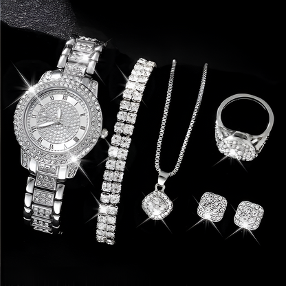 Butterfly Watch & Jewelry Set 6PCS