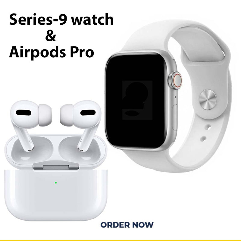 Series-9 watch with Airpods pro