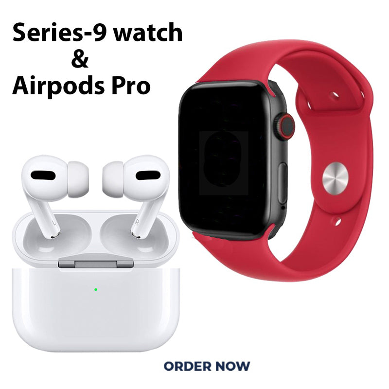 Series-9 watch with Airpods pro