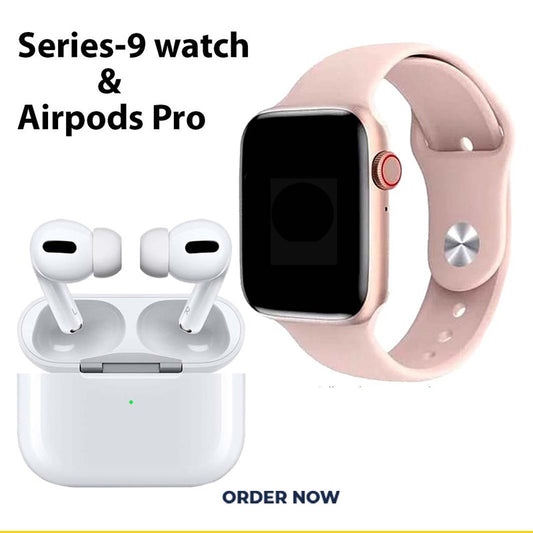 Series-9 watch with Airpods pro